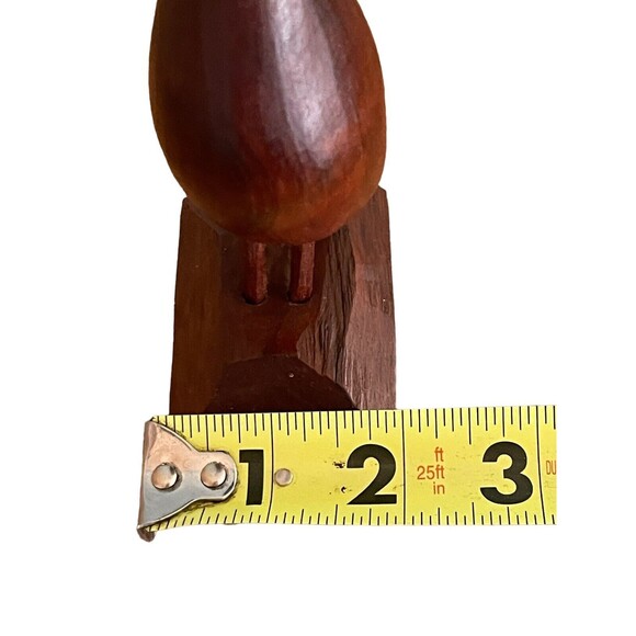 VTG Wooden Long Neck Crane Hand Carved Glossy Figurine Sculpture Folk Art Decor - Picture 13 of 13